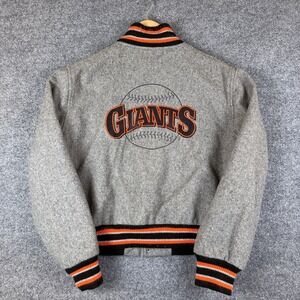 Vintage 80s San Francisco Giants Jacket Mens M Wool Mac Murray MLB USA Made 80s